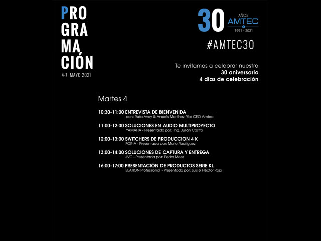 Newsline Report - Tecnologa - AMTEC celebra sus 30 aos: programa completo