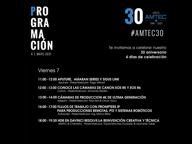 Newsline Report - Tecnologa - AMTEC celebra sus 30 aos: programa completo