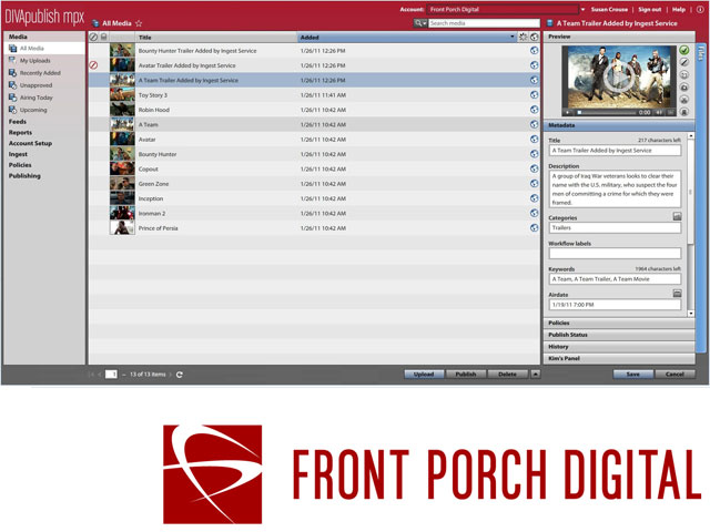 Front Porch Digital y thePlatform lanzan sistema baseado en cloud