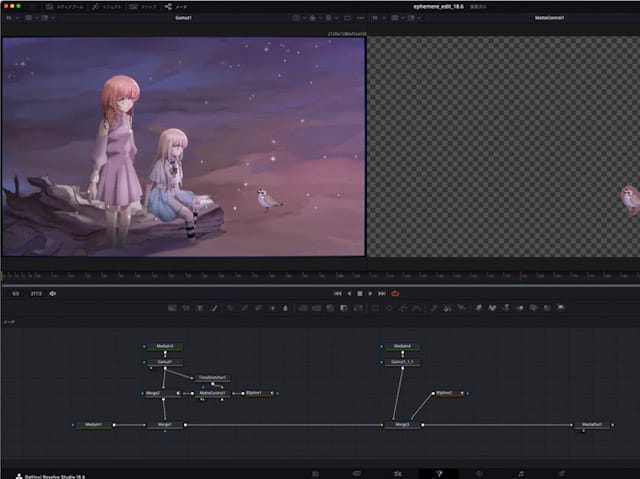 Cortometraje De anime Ephemere producido con DaVinci Resolve Studio y Blackmagic Cloud