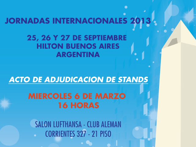 Adjudicacin de stands para Jornadas Internacionales 2013