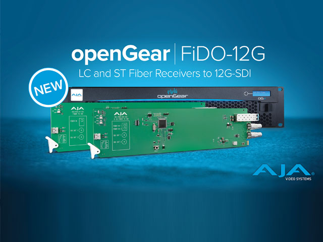 AJA anuncia nuevos convertidores openGear de fibra a 12G-SDI