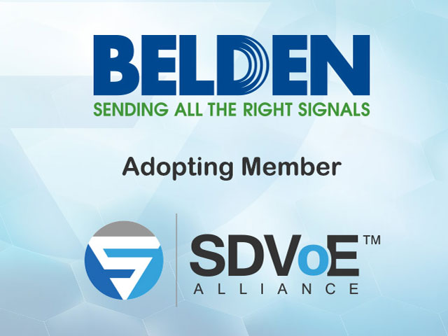 Belden se une a SDVoE Alliance para promover AV sobre IP