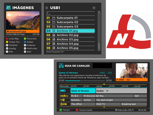 Nueva interfaz para STBs SD y HD MPEG-4 de Network Broadcast