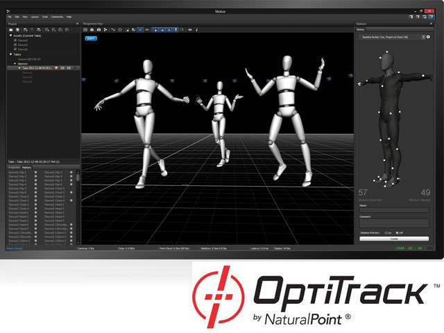 Optitrack y Artec demuestran el sistema Motion Capture